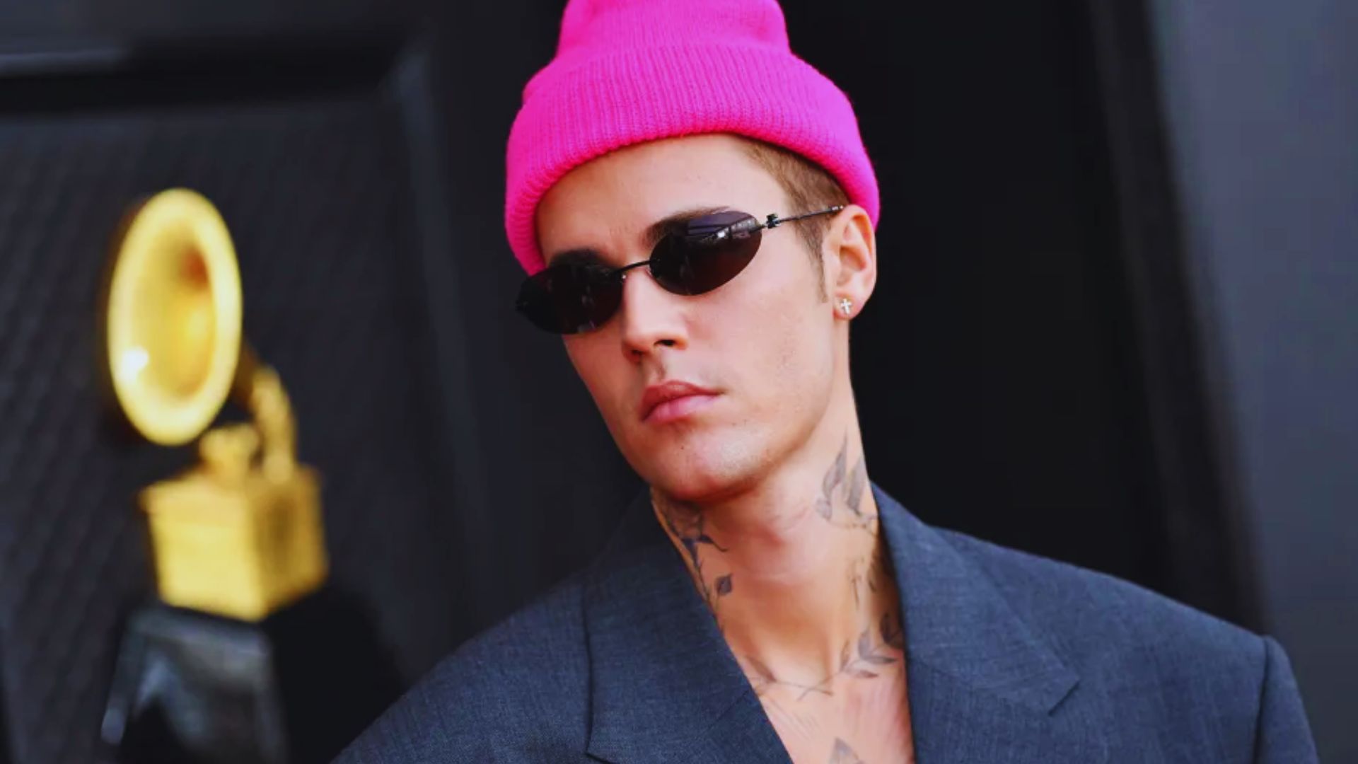 Justin Bieber's pink beanie, trending online, is recognized as the most popular hat on the internet today.