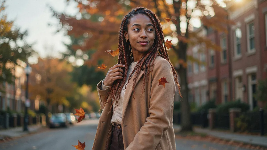 Copper Knotless Braids