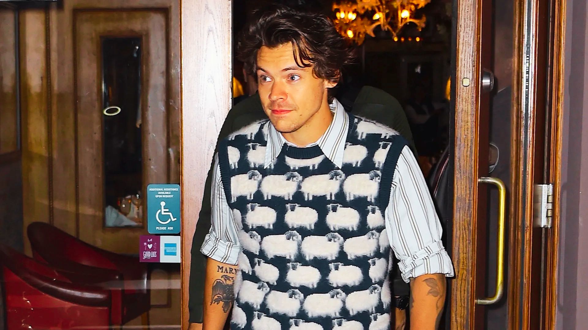 The Sheep-Print Sweater Vest Look
