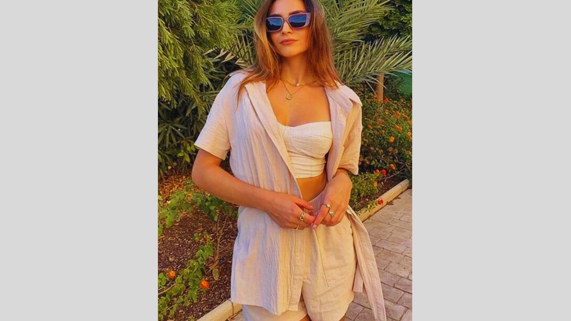 Earth-Toned Linen Shorts + Boho Top