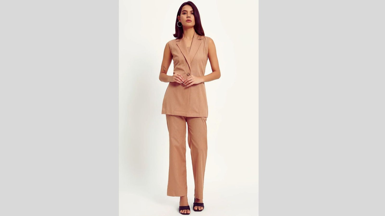 Kelly Co-ord Set Camel