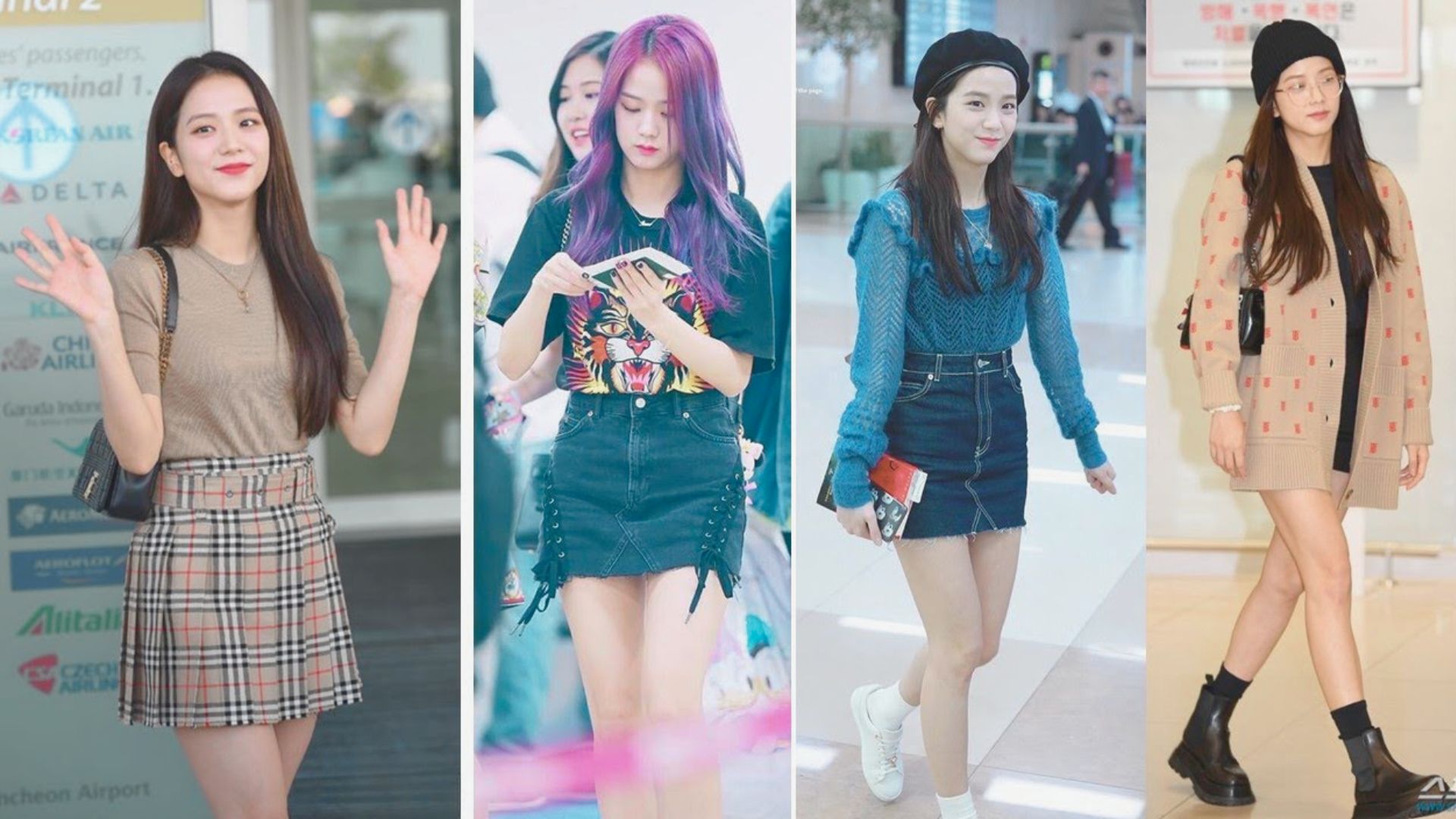 2. A collage of four women, each wearing distinct skirts, highlighting diverse fashion styles and personal expressions.