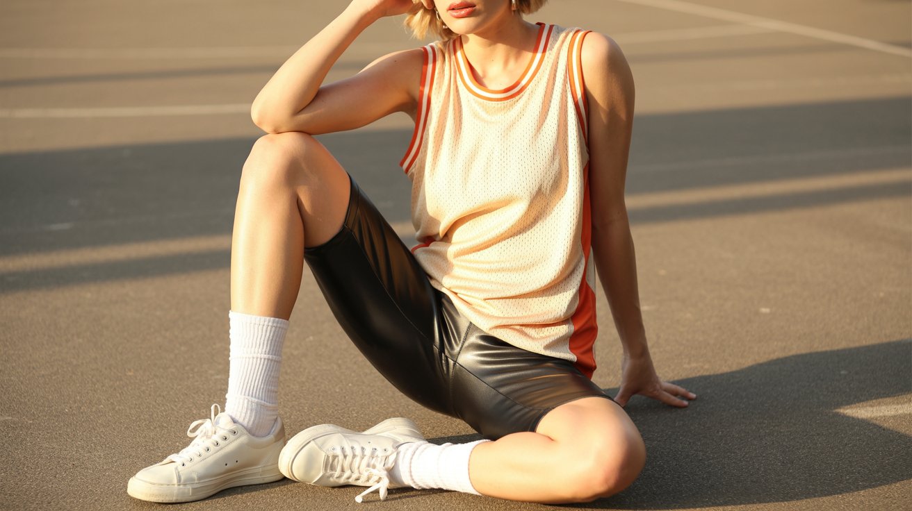 Vintage Sports Tee + Biker Shorts