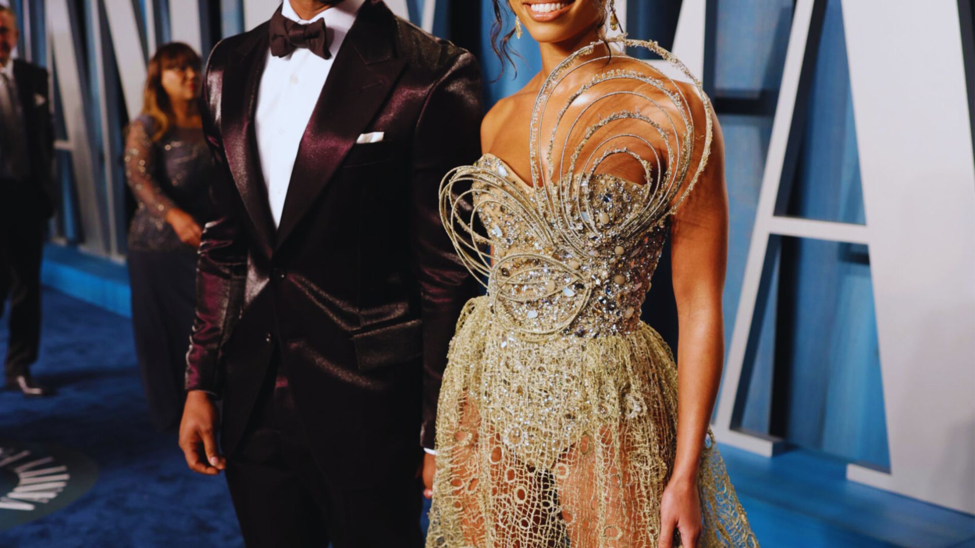 2022 Vanity Fair Oscar Afterparty Sheer Couture Dress