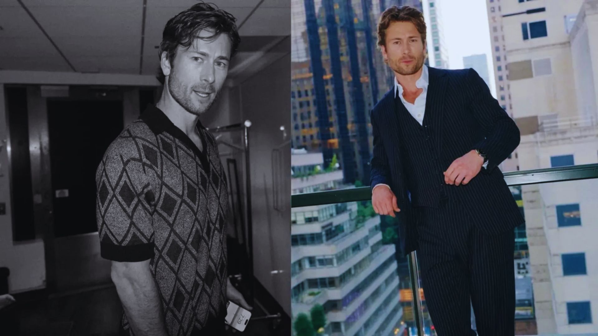 Two images: one of a man in a suit and another of a man in a casual shirt, showcasing different styles of attire.