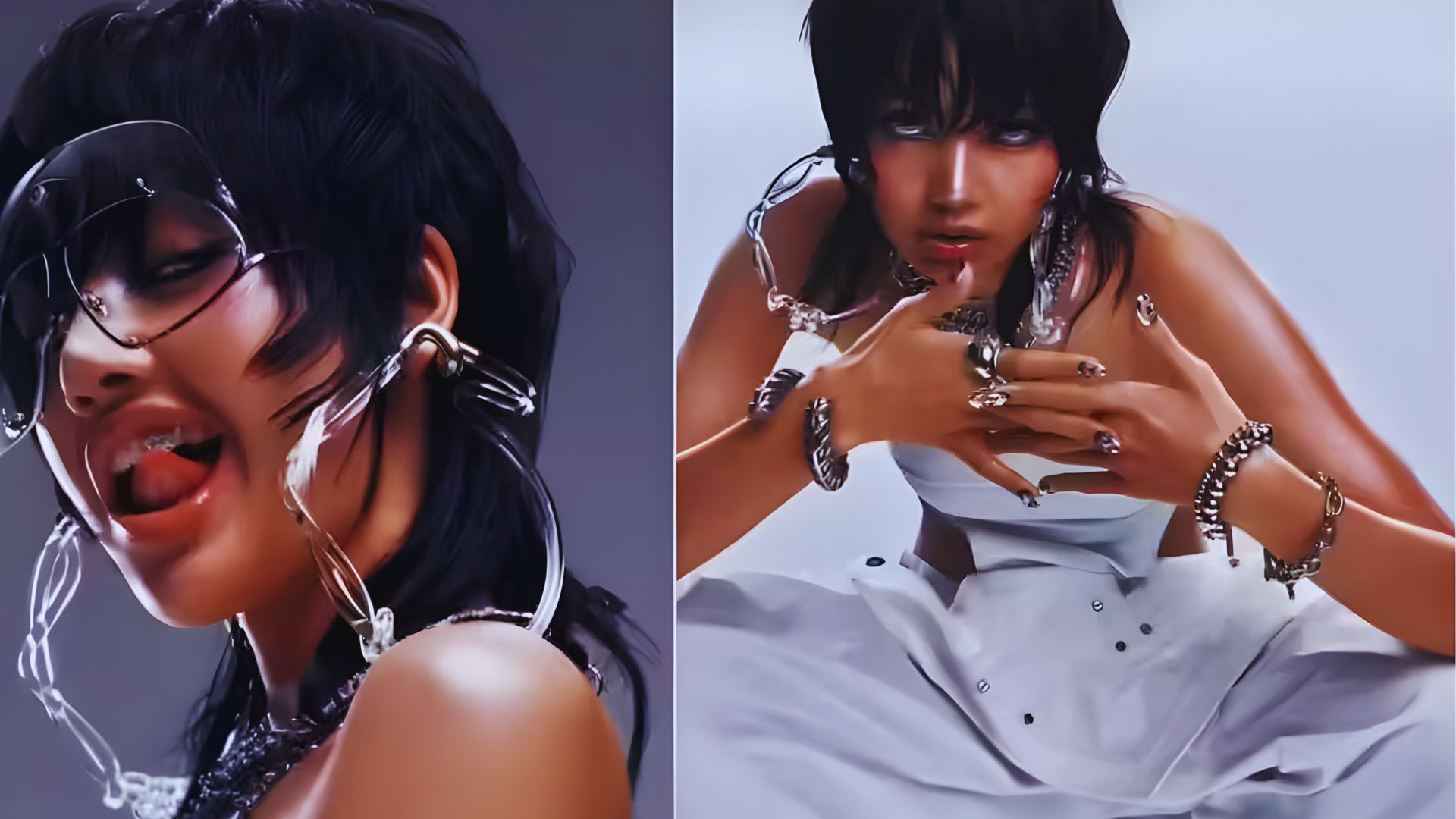 4. Rockstar Metallic Y3K Cyberpunk Outfit