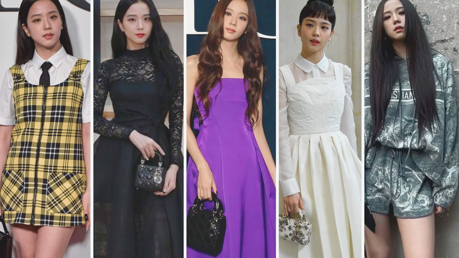 A collage featuring Asian women in various colorful dresses, showcasing diverse styles and expressions.