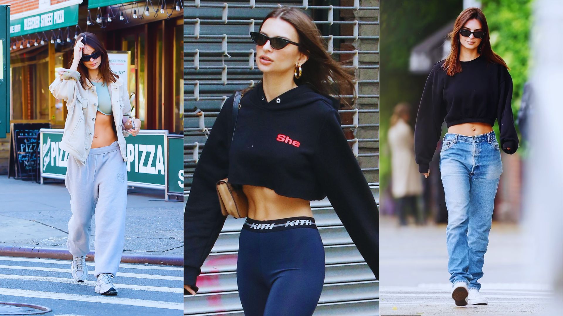 Kendall Jenner models a chic crop top paired with jeans, highlighting her fashionable look.