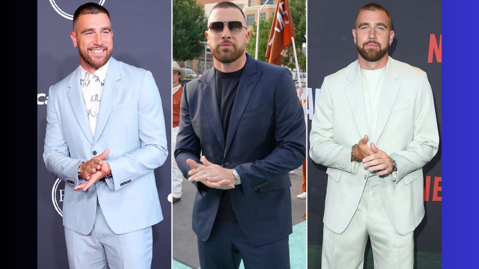 2. A group of four men, three in dark suits and one in a white suit, gathered together for a professional portrait.