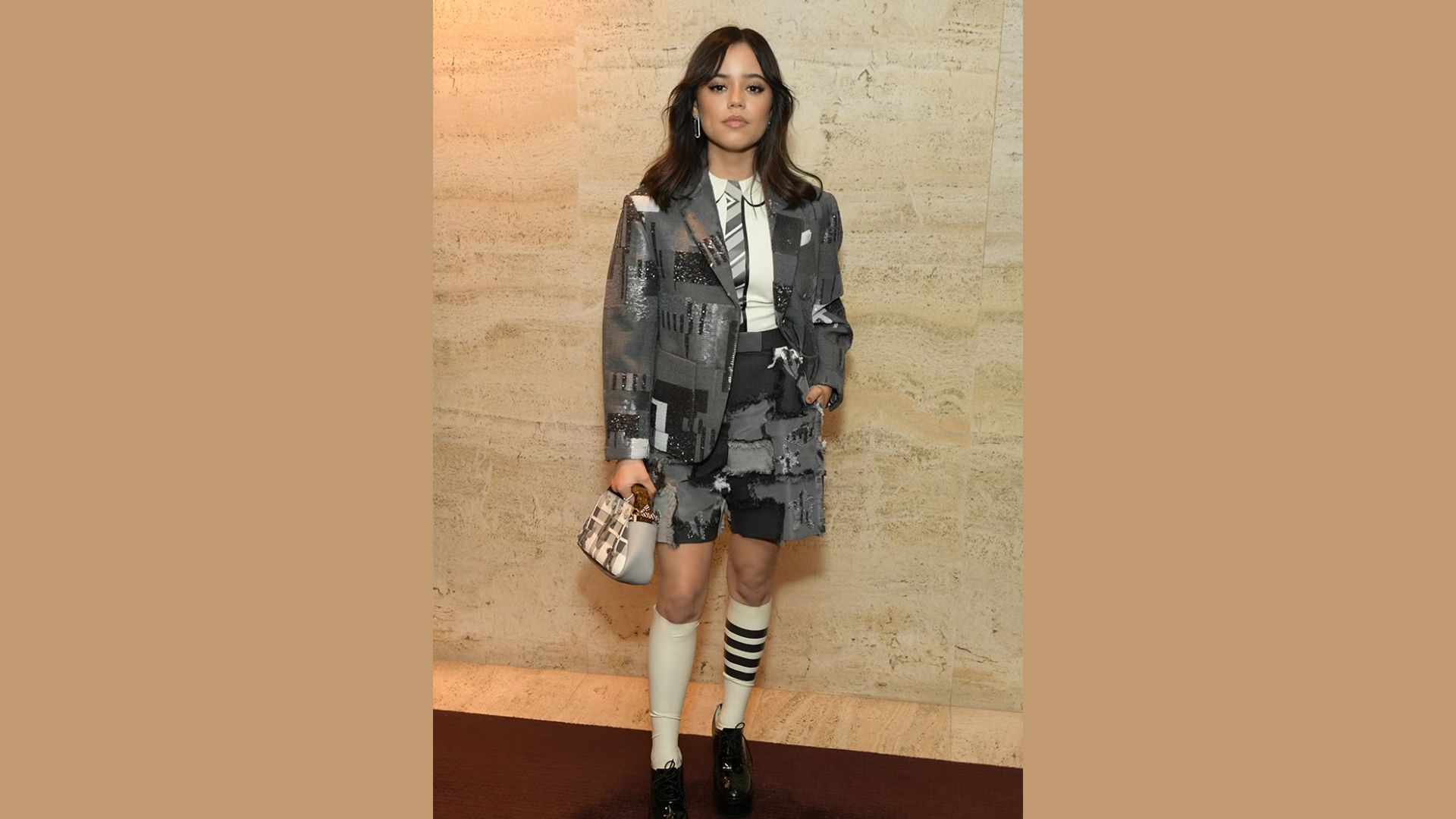 Mini Skirt with Knee-High Socks