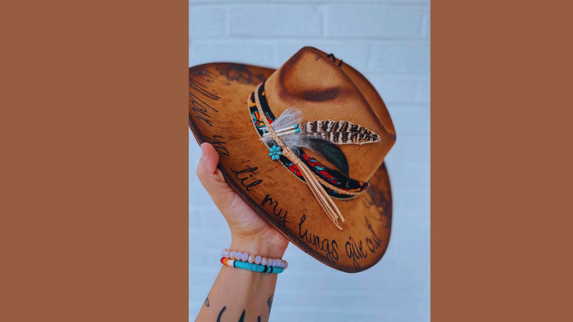 Wide-Brim Hat and Flowing Layers