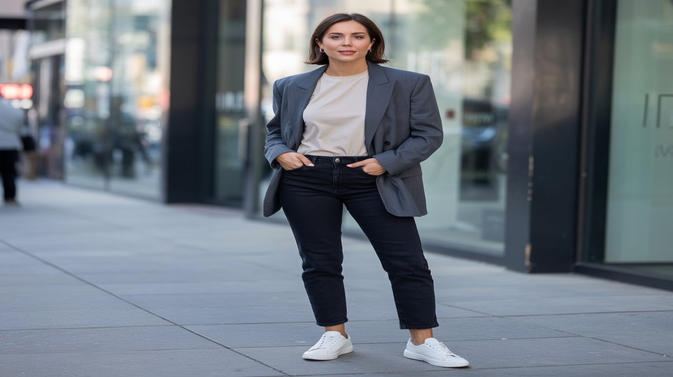 Oversized Blazer + Sneakers