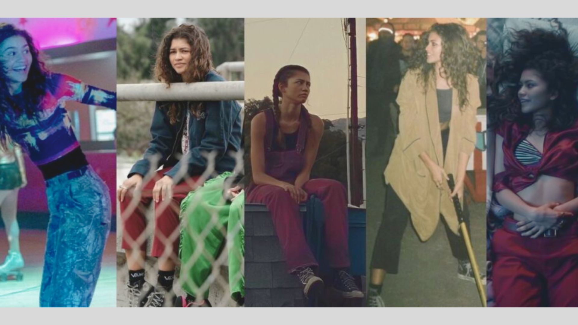 A collage featuring women showcasing a variety of stylish outfits in different settings and poses.