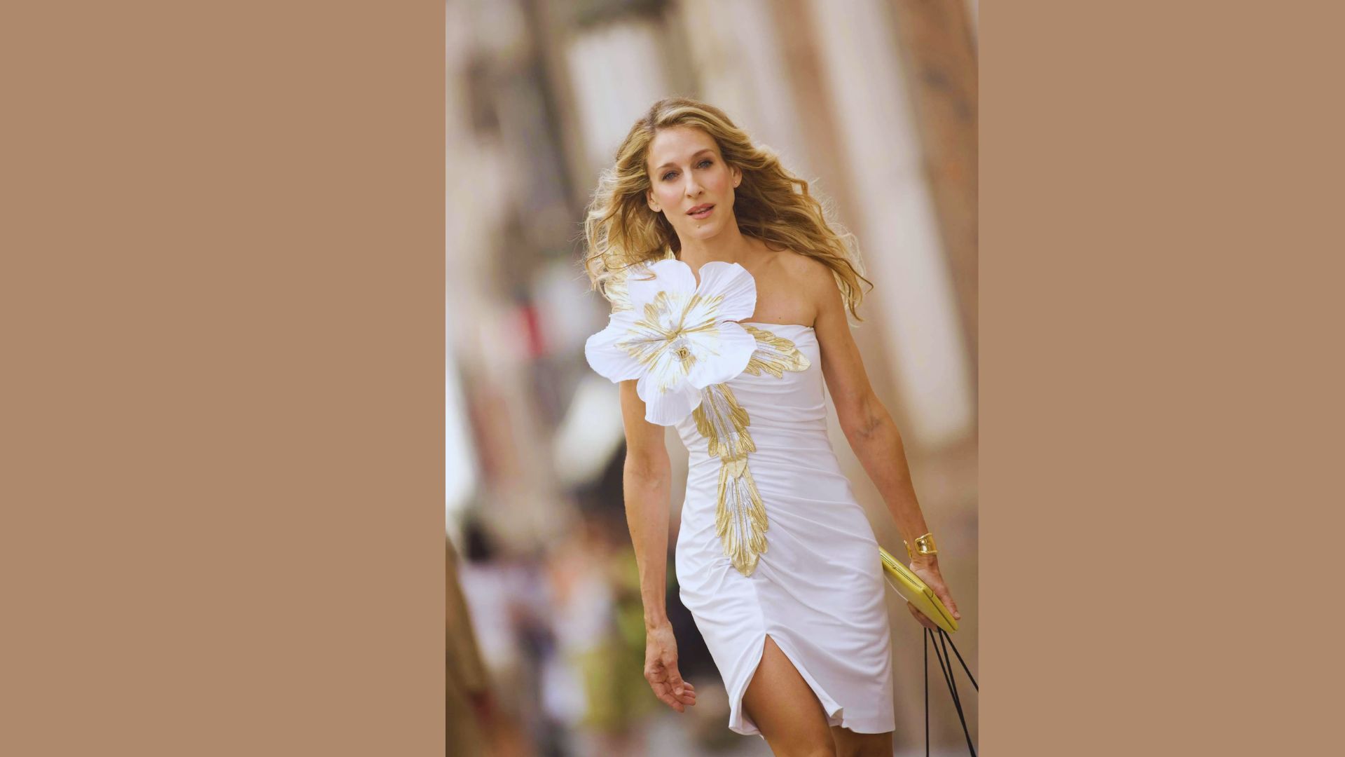 Blake Lively as Daisy Buchanan in 'The Great Gatsby,' wearing a glamorous 1920s dress with elegant accessories.