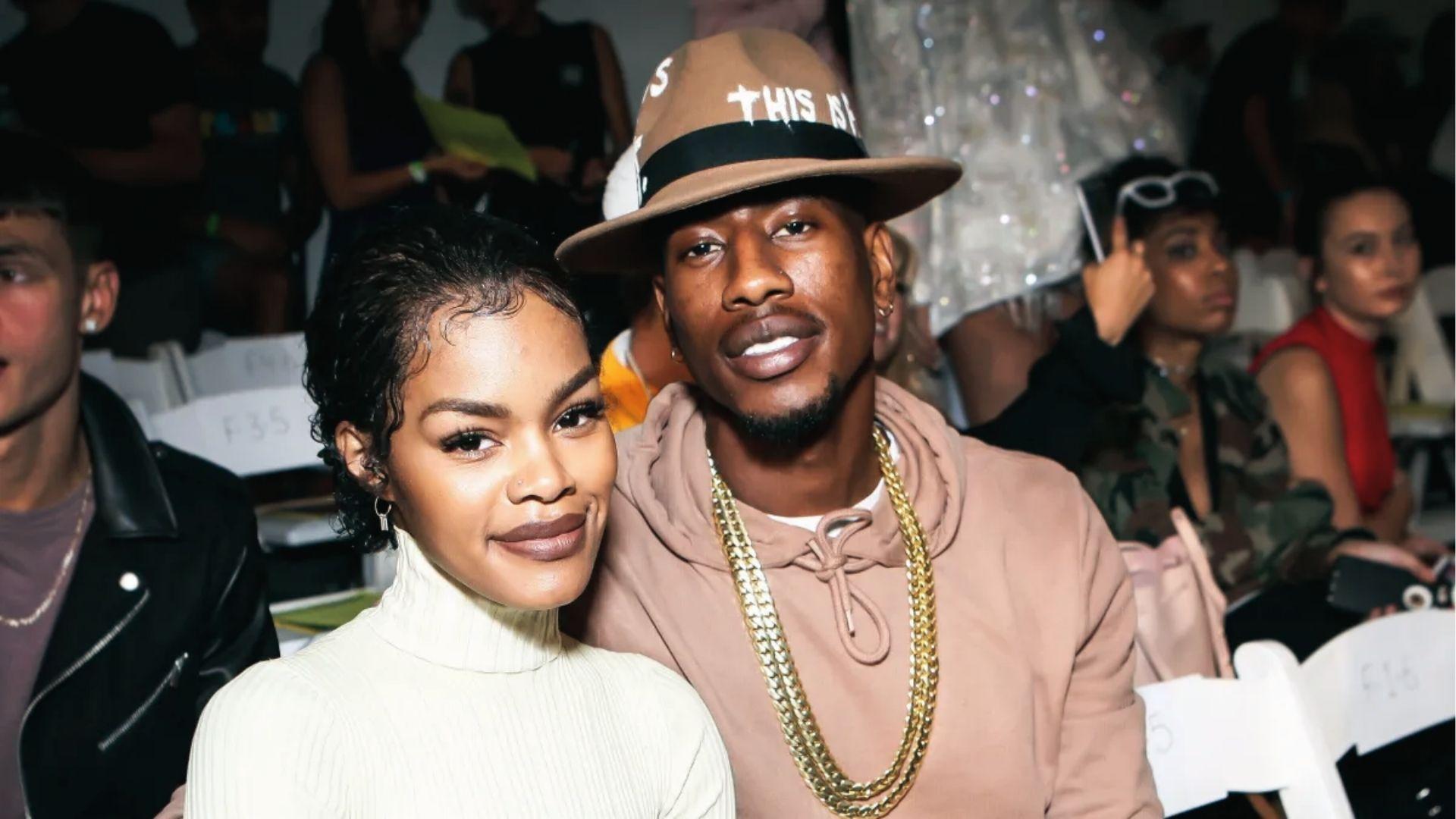 Teyana Taylor and Iman Shumpert in an event together getting papped.