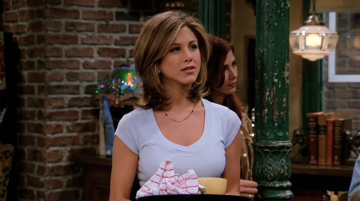 Rachel’s voluminous hair.