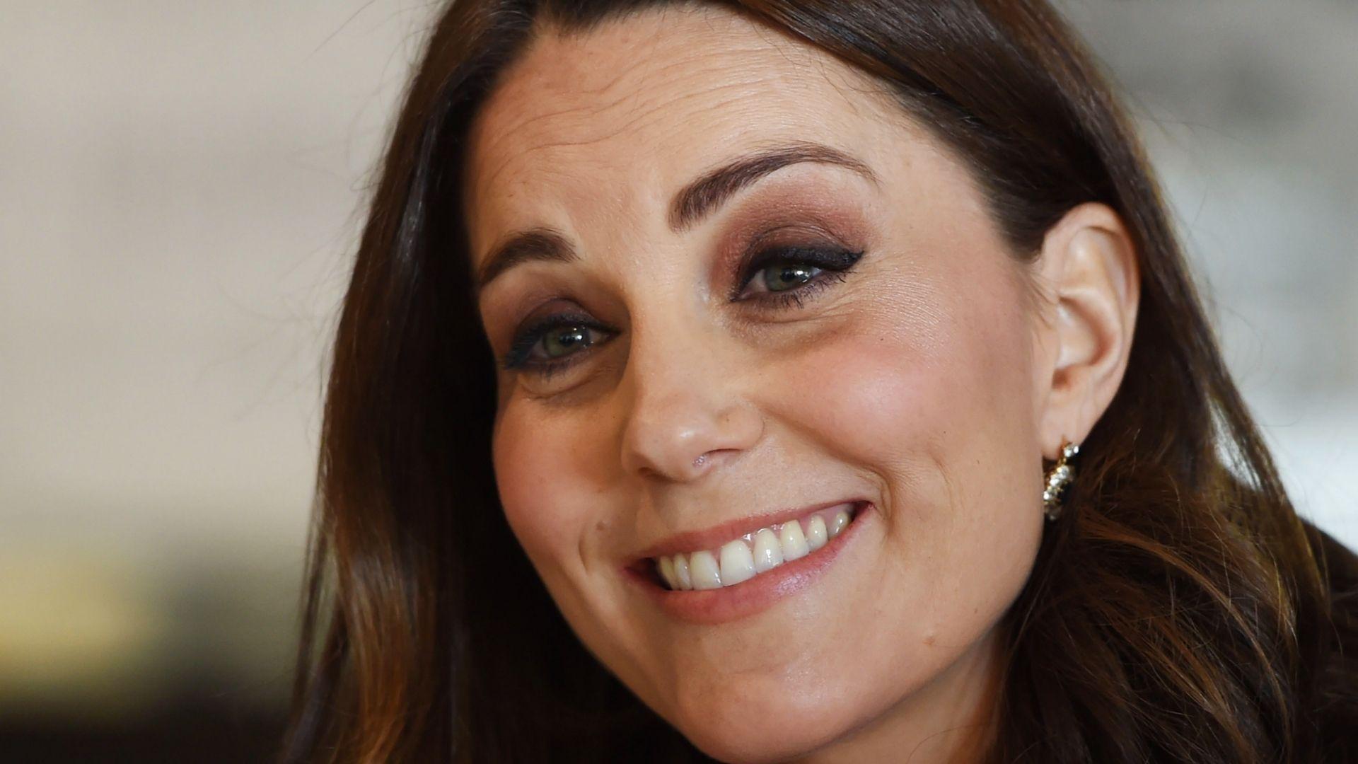 Rosy Cheeks and Brown Smokey Eyes is one of the best Kate Middleton Makeup Looks