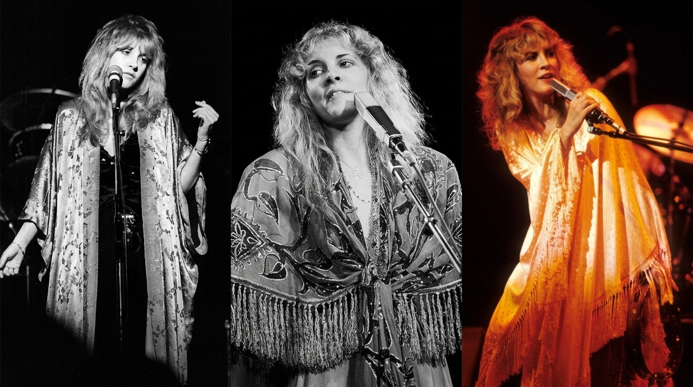 picture showing Stevie Nicks’ look over the years.