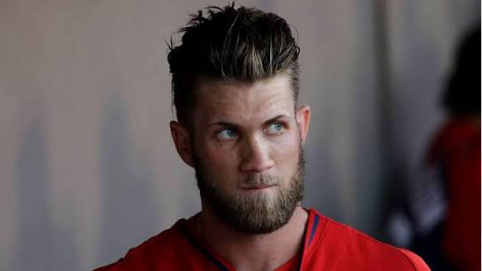 Styling a Bryce Harper haircut at home.
