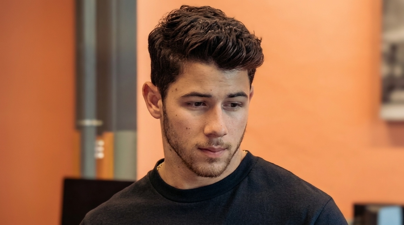 Curly Pompadour is one of the Most Iconic Curly Hairstyles of Nick Jonas