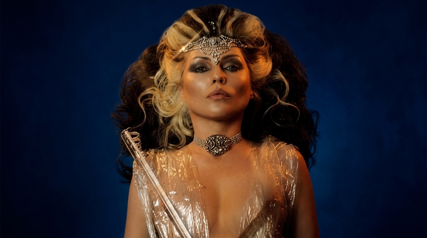 Debbie in a studio portrait outfit.