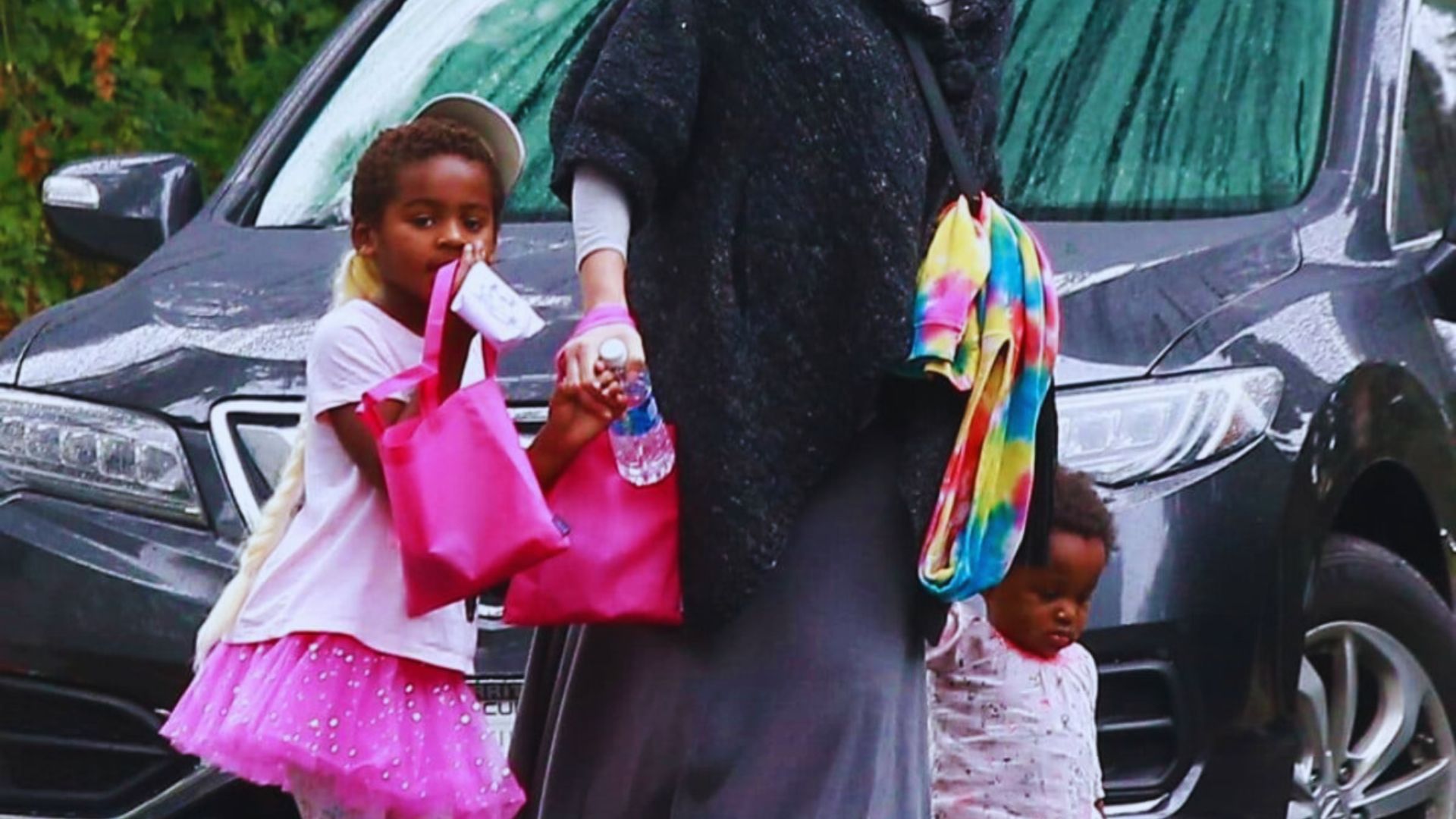 image of Charlize Theron’s son in a dress.