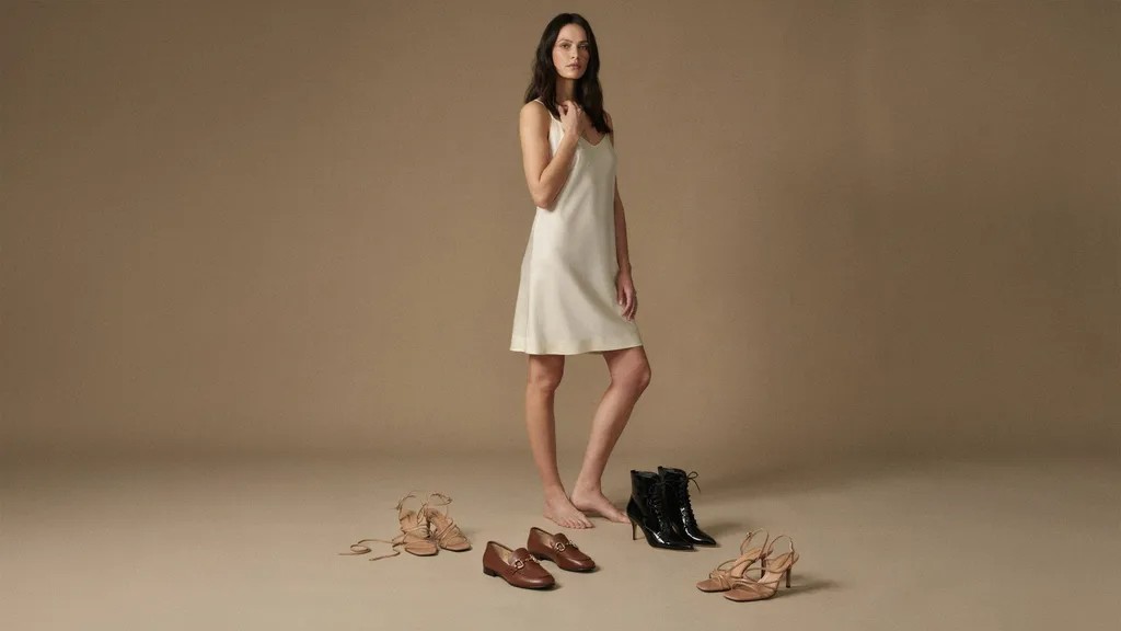 Collection of flattering shoe styles for women with long legs.