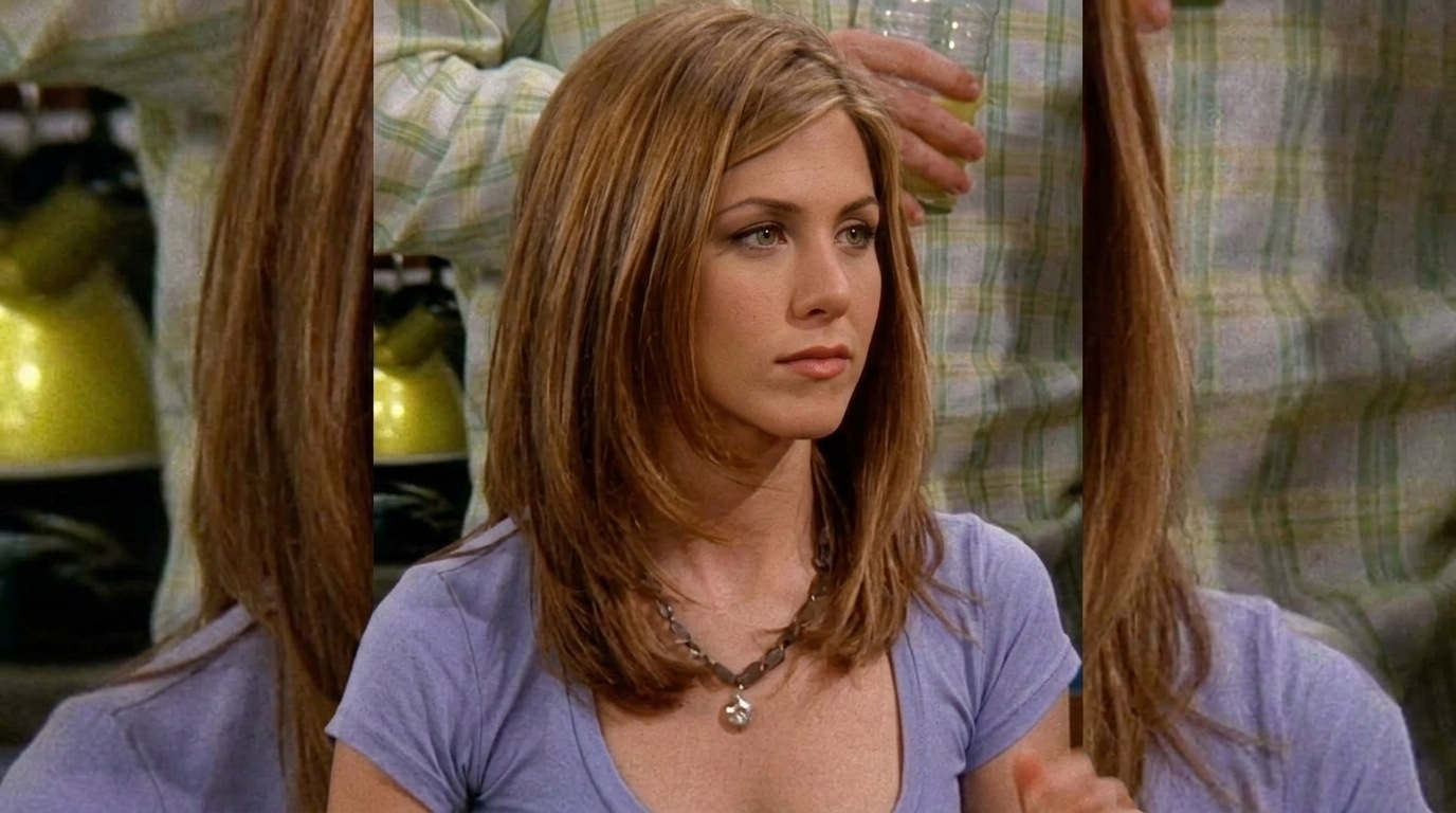 face framing look on Rachel.