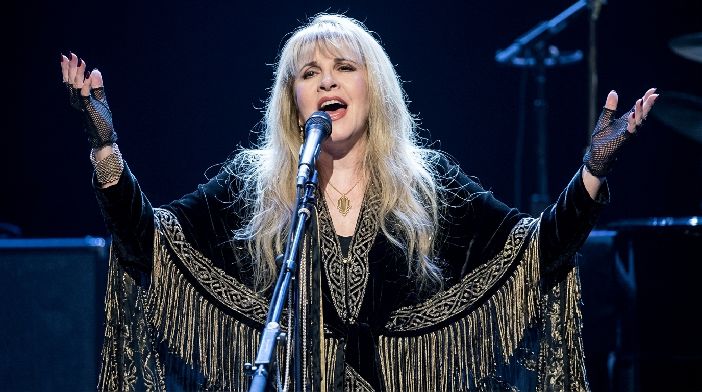 Stevie performing at the US festival.