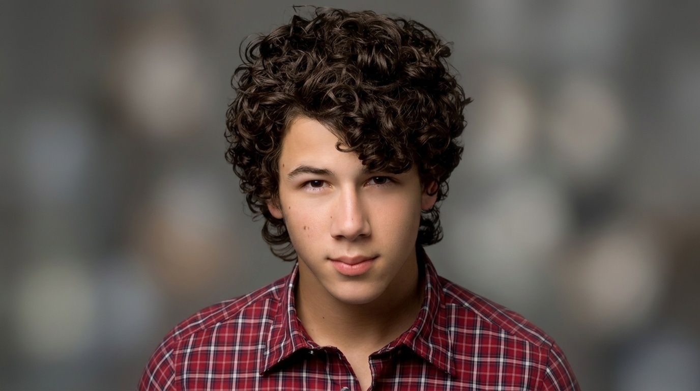 Long Curly Shag is one of the Most Iconic Curly Hairstyles of Nick Jonas