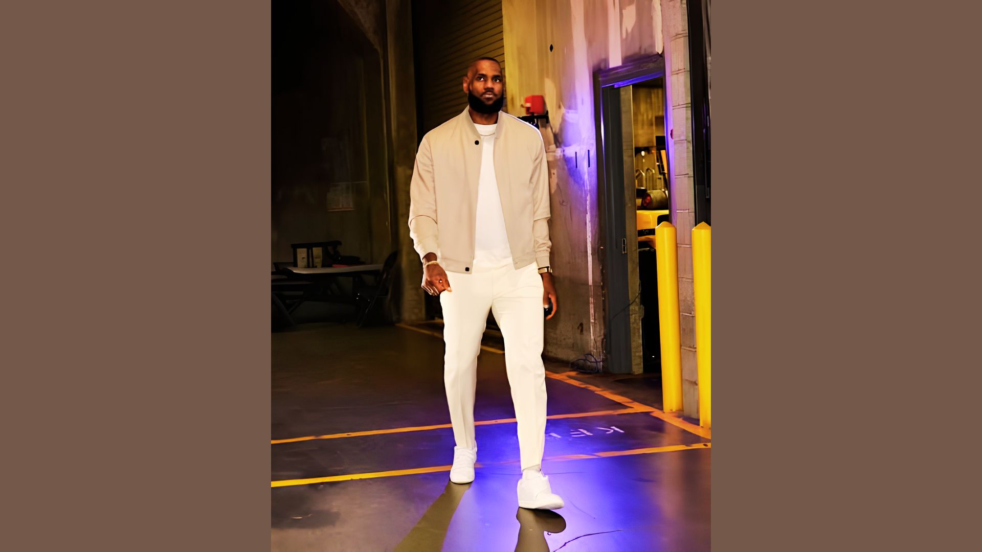 LeBron James Neutral-Tone Outfit