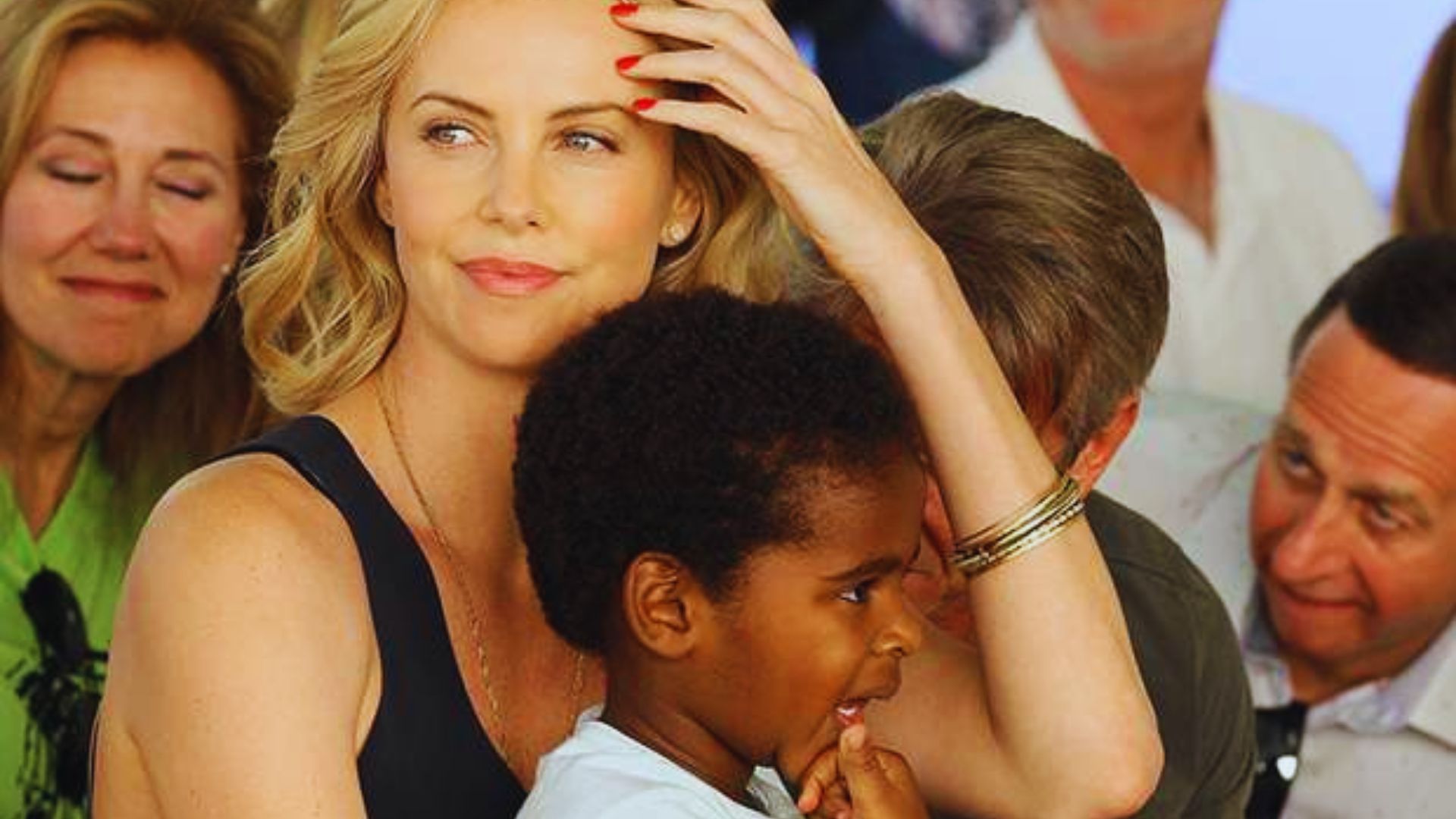 picture of Charlize Theron with Jackson.