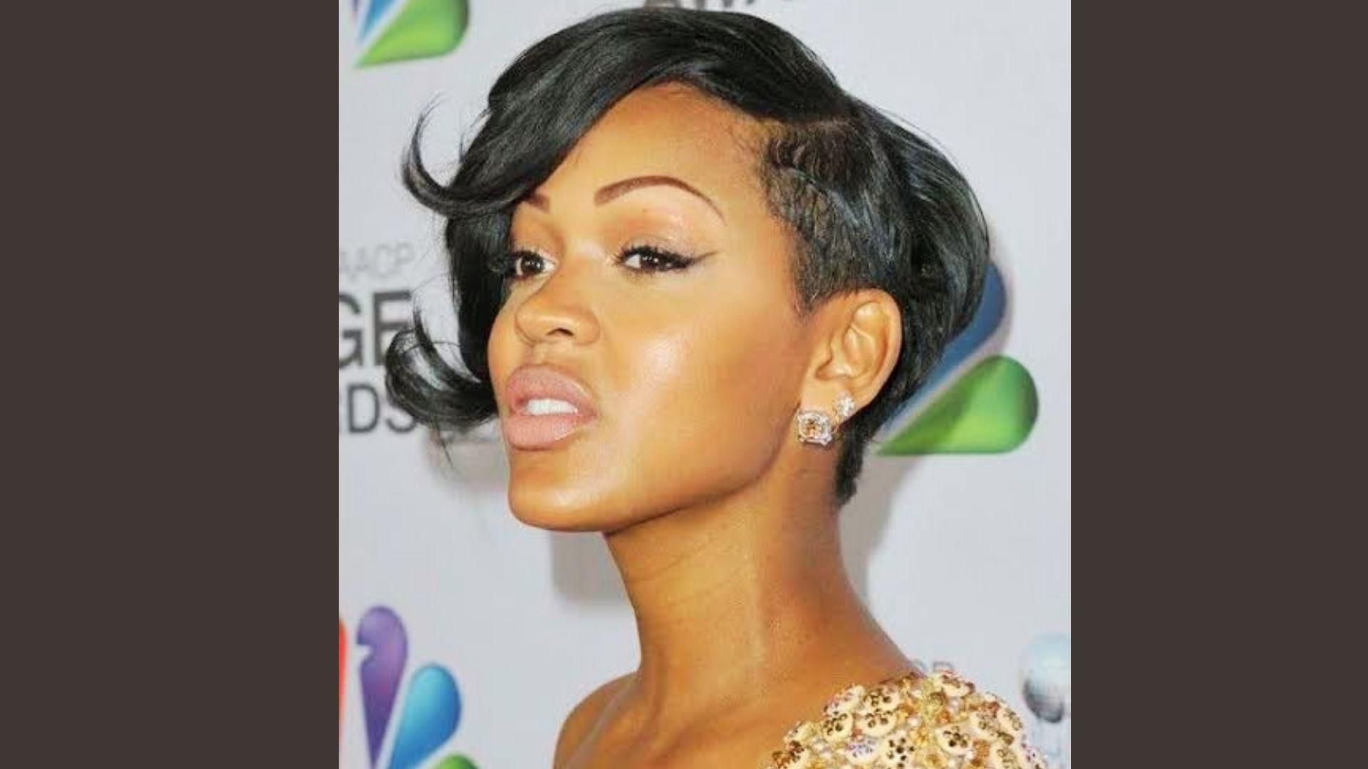 Chin-Length Sleek Bob is one of the best Meagan Good's Most Iconic Hairstyles