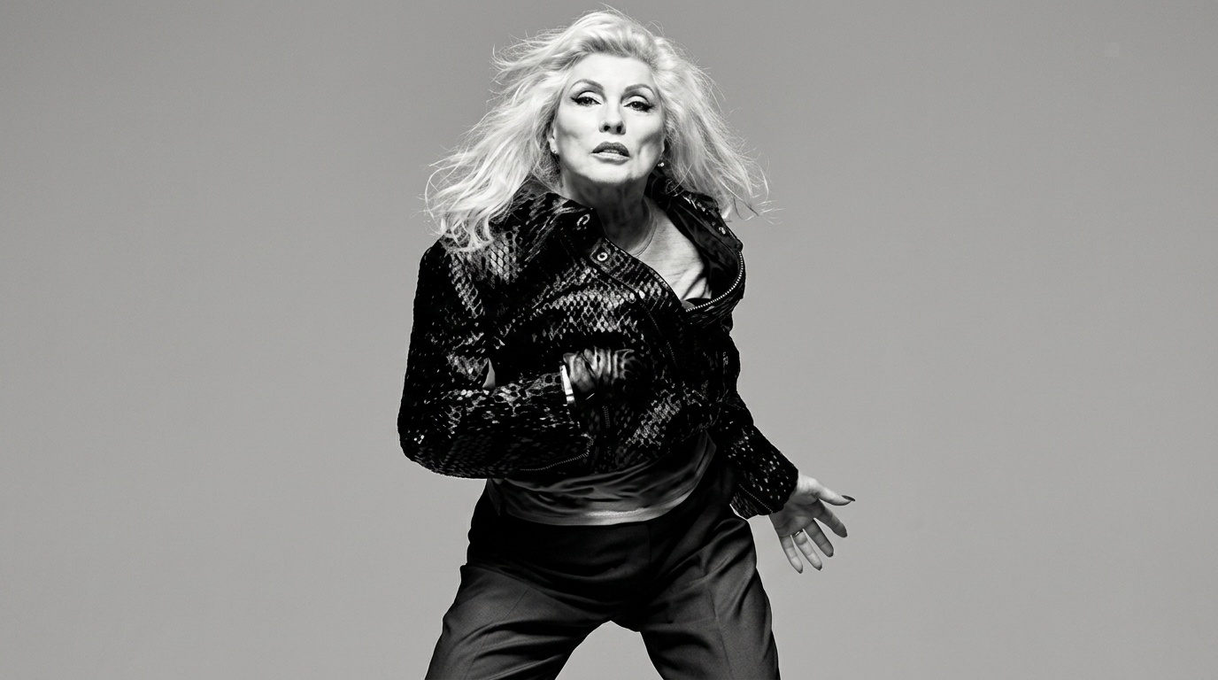 Debbie Harry in her press look.