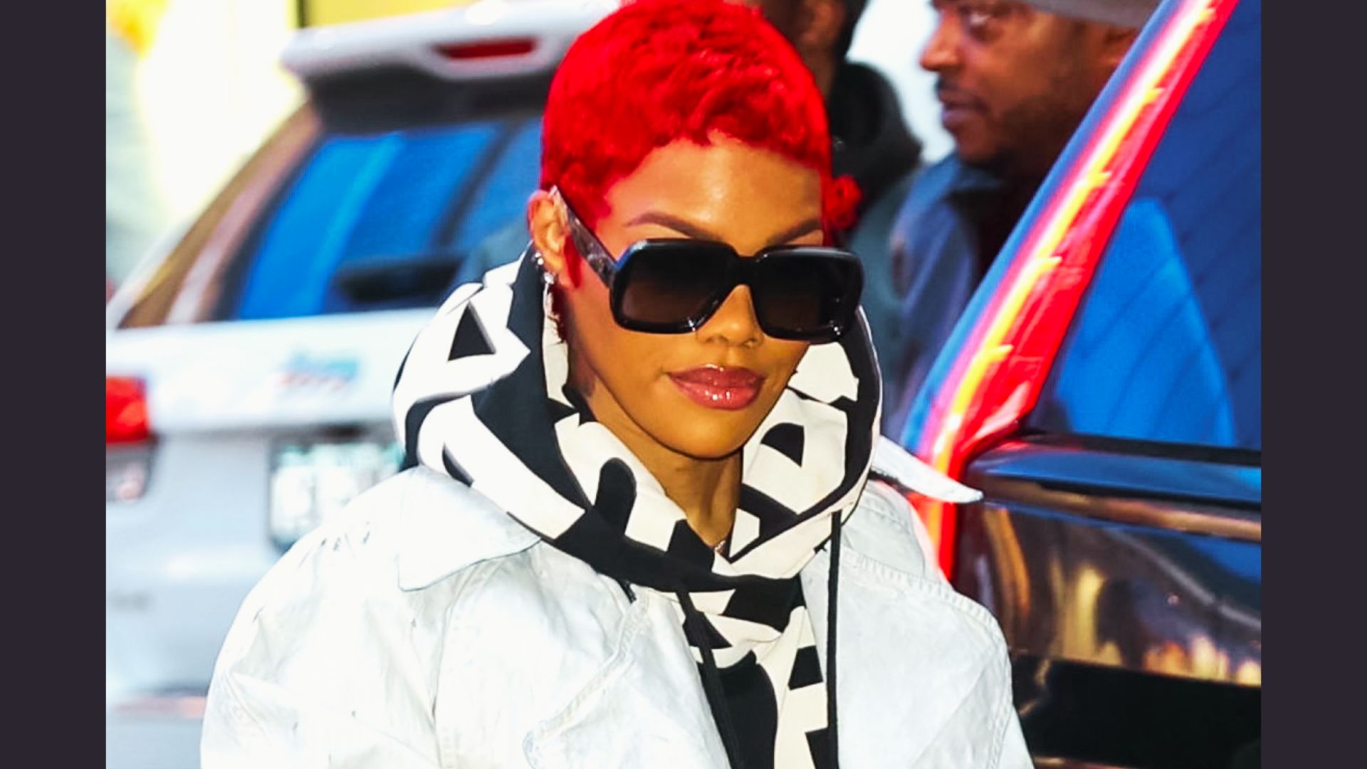 image of Teyana Taylor in ginger hairstyle.