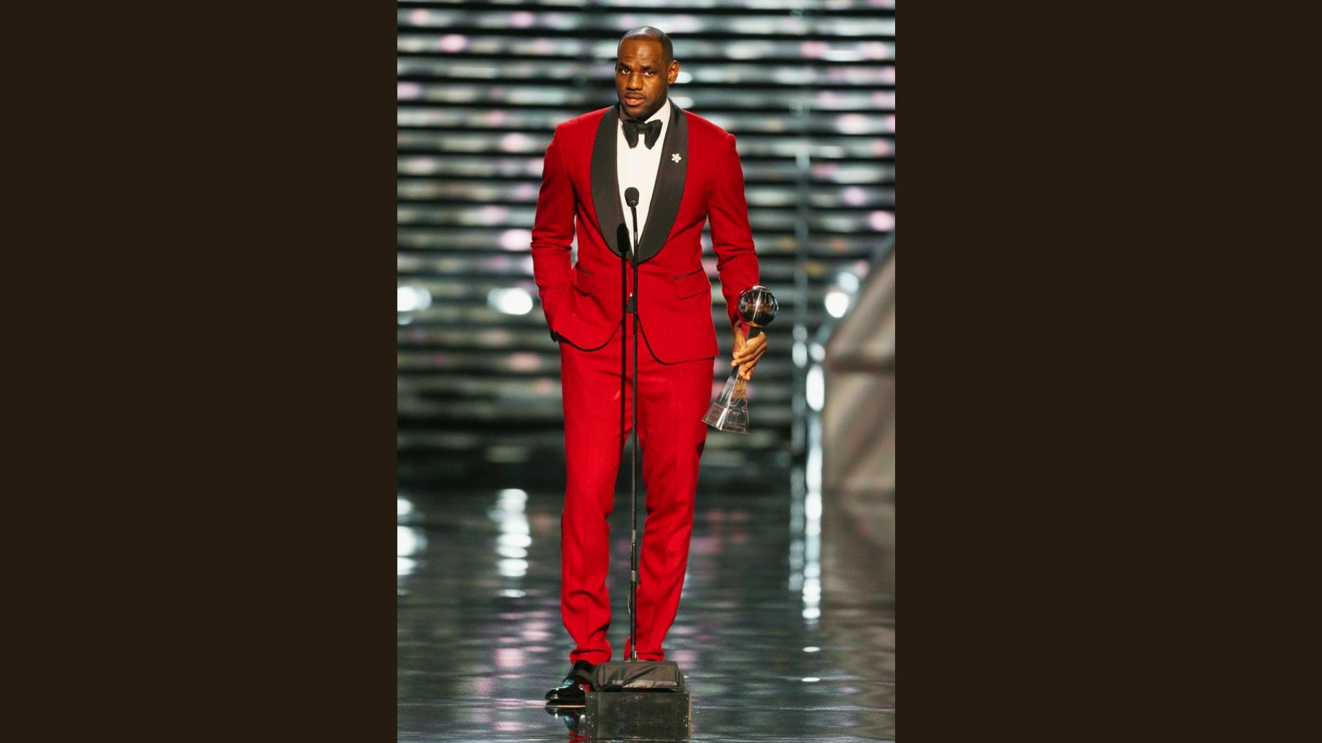 LeBron James Bold Patterned Suit