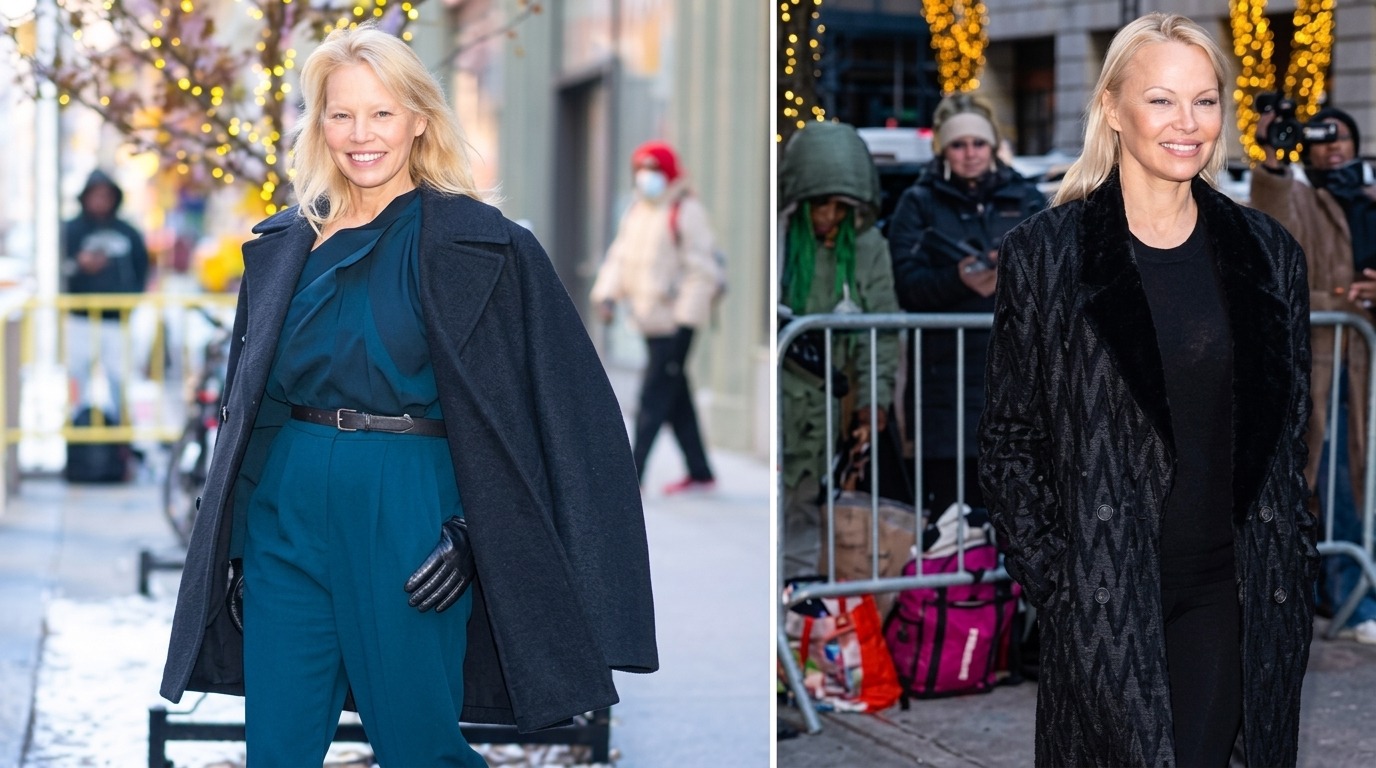 Pamela in winter layers.
