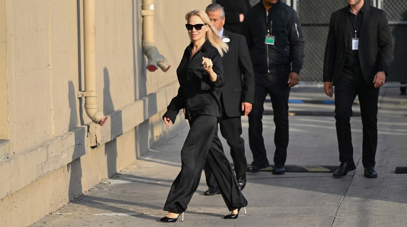 Pamela in casual everyday wear.