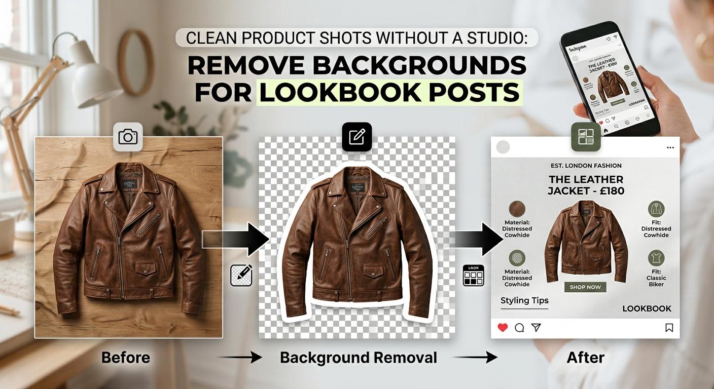Clean Product Shots Without a Studio: Remove Backgrounds for Lookbook Posts